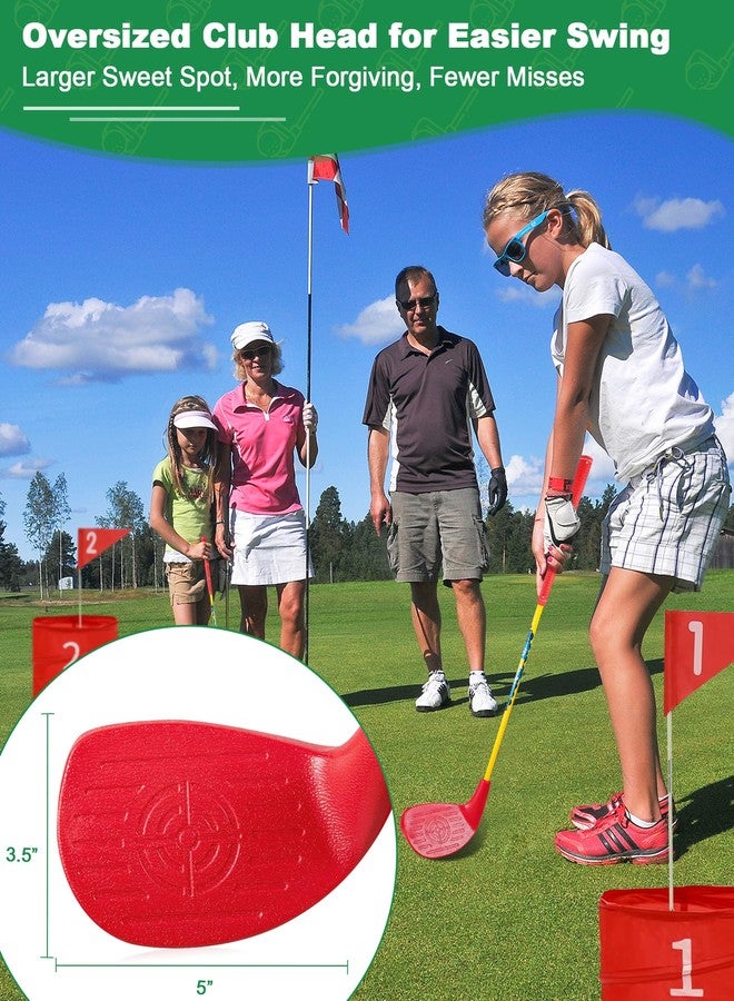HOTWIND Backyard Golf Game Clubs 2 Pack with 5”x 3.5” Oversize Heads and 28” Lightweight Carbon Shaft for Kids Play Outdoor Golf Yard Game in Grass Parks and Yards Hit Plastic and Foam Balls - Image 2