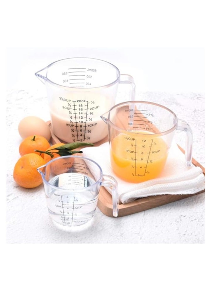 Spaceshoop - Measuring and Mixing Jug with Handle Measure Cup with Scale for Milk Tea Juice (600ml) - Image 1