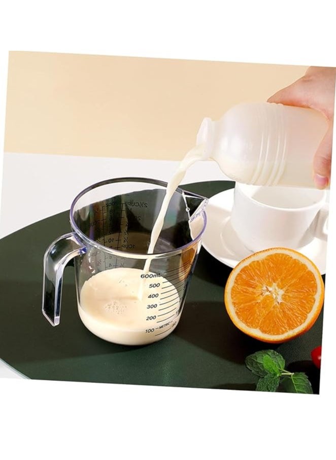 Spaceshoop - Measuring and Mixing Jug with Handle Measure Cup with Scale for Milk Tea Juice (600ml) - Image 1
