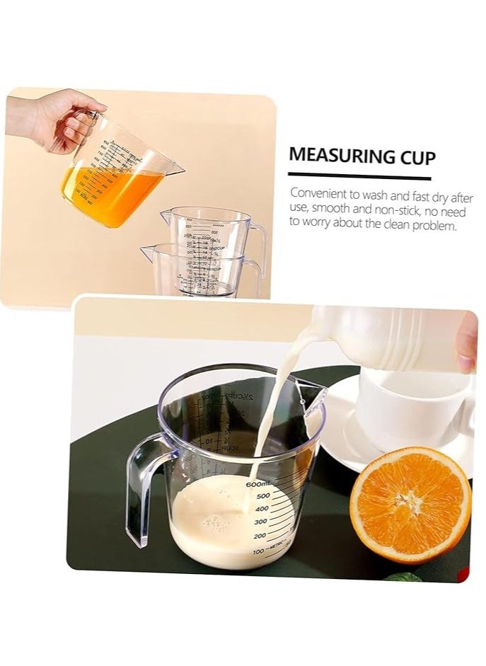 Spaceshoop - Measuring and Mixing Jug with Handle Measure Cup with Scale for Milk Tea Juice (600ml) - Image 1