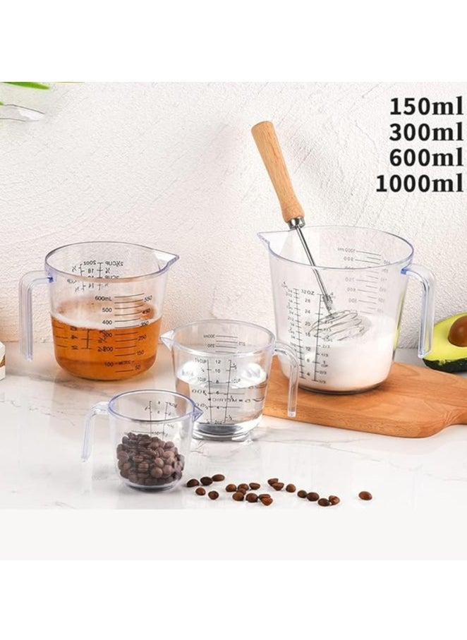 Spaceshoop - Measuring and Mixing Jug with Handle Measure Cup with Scale for Milk Tea Juice (600ml) - Image 1