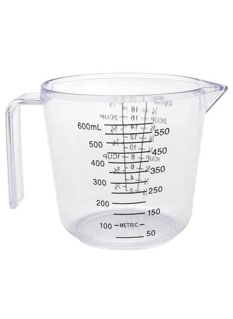 Measuring and Mixing Jug with Handle Measure Cup with Scale for Milk Tea Juice (600ml)
