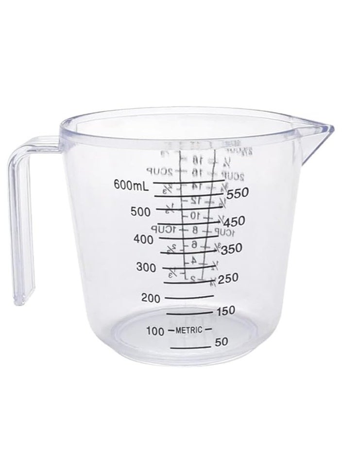 Spaceshoop - Measuring and Mixing Jug with Handle Measure Cup with Scale for Milk Tea Juice (600ml) - Image 1
