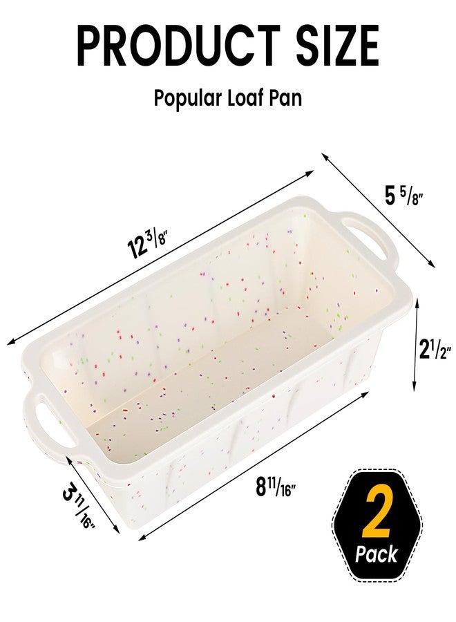 Vinino Silicone Bread Loaf Pan with Metal Reinforced Frame, 9.5 x 5 in Non-stick Silicone 1 lb Loaf Pan for Baking, 2 Pack Durable Silicone Bread Pan for Oven Dishwasher Safe - Cream - Image 5