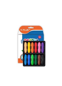 ATLAS Peanut Crayons For Kids 12 Colors Washable Toddler Crayons Nontoxic Baby Crayons For Ages 24 13 48 Coloring Art Supplies 