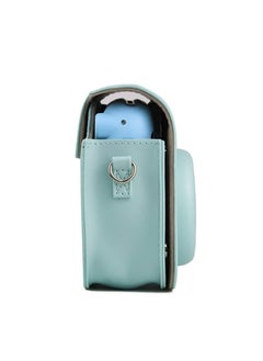 Arabest PU Leather Camera Case for Fujifilm Mini 11, with Adjustable Strap and Pocket (Cyan, Duck)  - Image 3