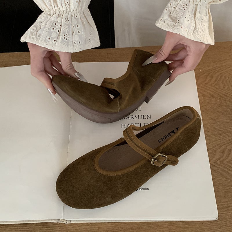 Women's Ballet Flat, Genuine Leather, Round Toe, Sweet Design - Image 4