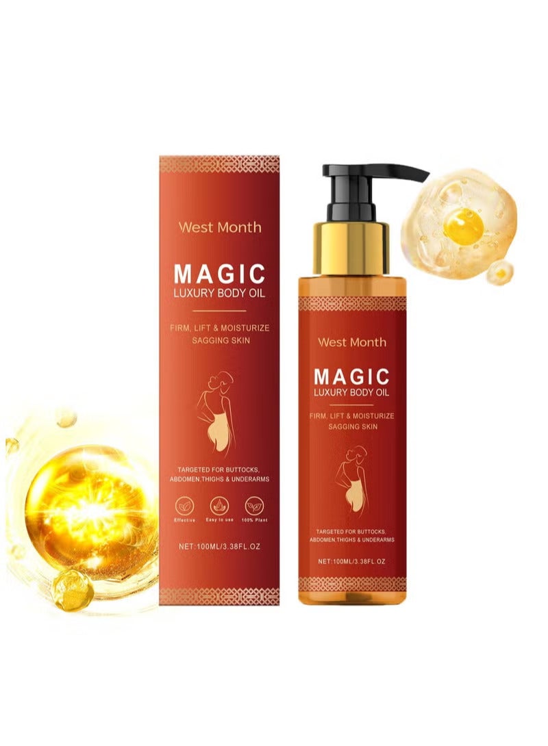 WEST MONTH Magic Body Firming Oil,Magic Luxury Body Oil for Skin,Hydrating and Firming Body Oil for Full Body Use (1pcs) - Image 1