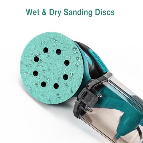 Aiyard 5-Inch 8-Hole Wet Dry Sanding Discs 1000 Grit, Polyester Film Backed Heavy-Duty Hook and Loop Sandpaper for Random Orbital Sander, 50-Pack - Image 4
