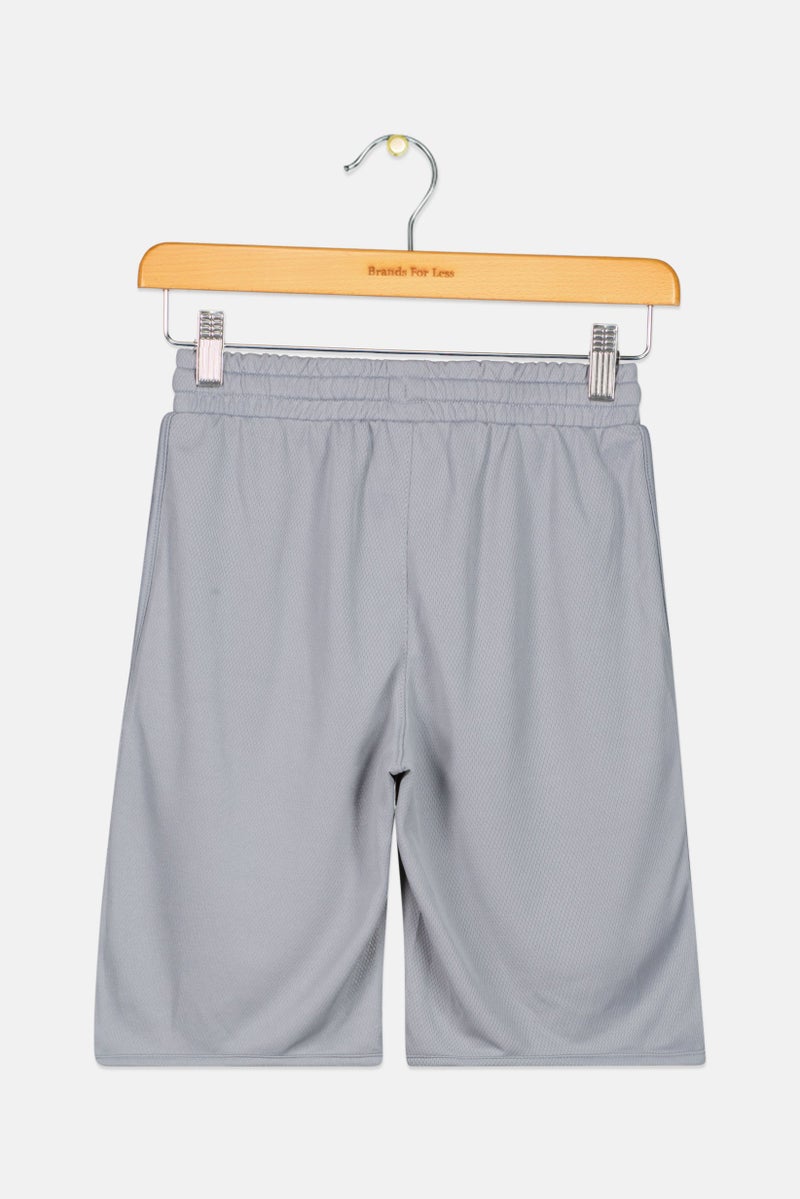 GAP Kids Boy Plain Drawsting Basic Shorts, Grey - Image 2