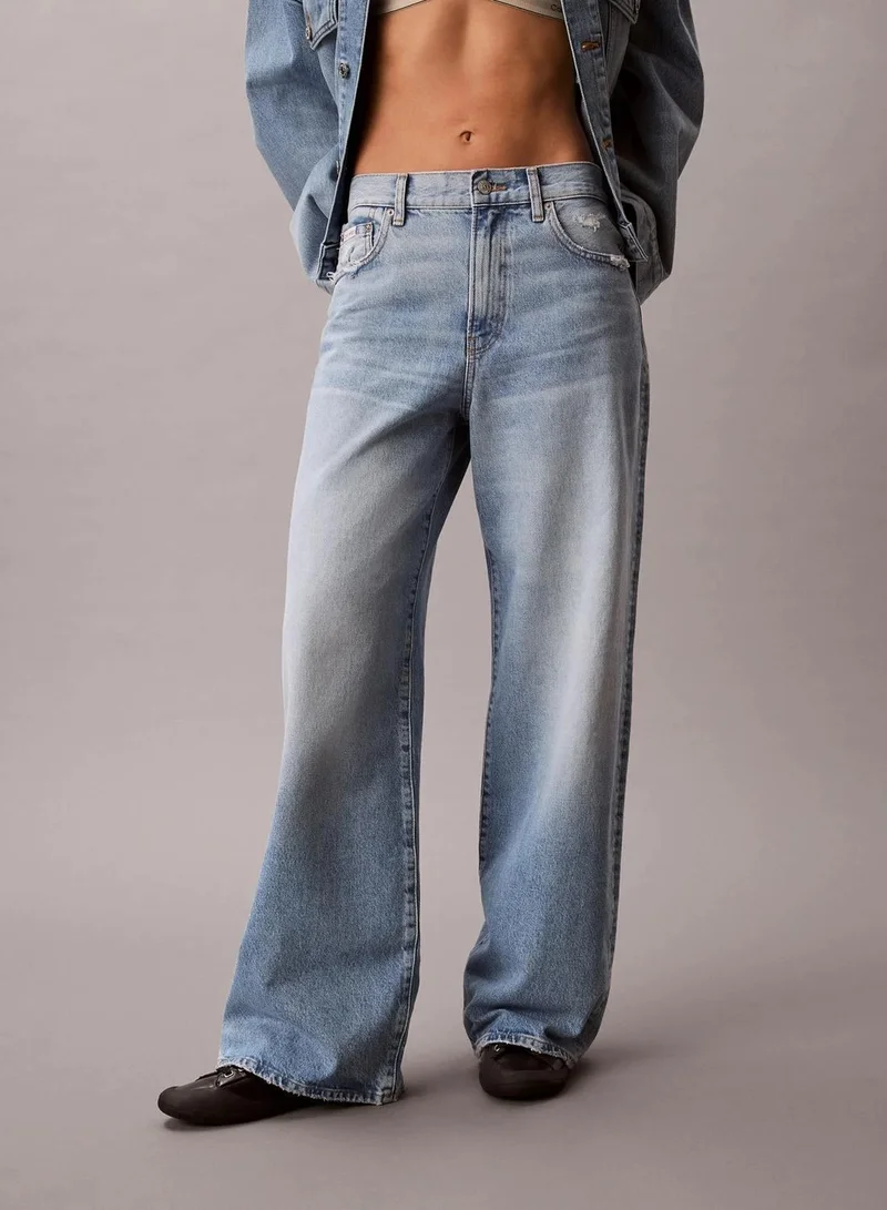 Calvin Klein TINTED CRUISE Wide Leg Jeans for Women | Best Price UAE