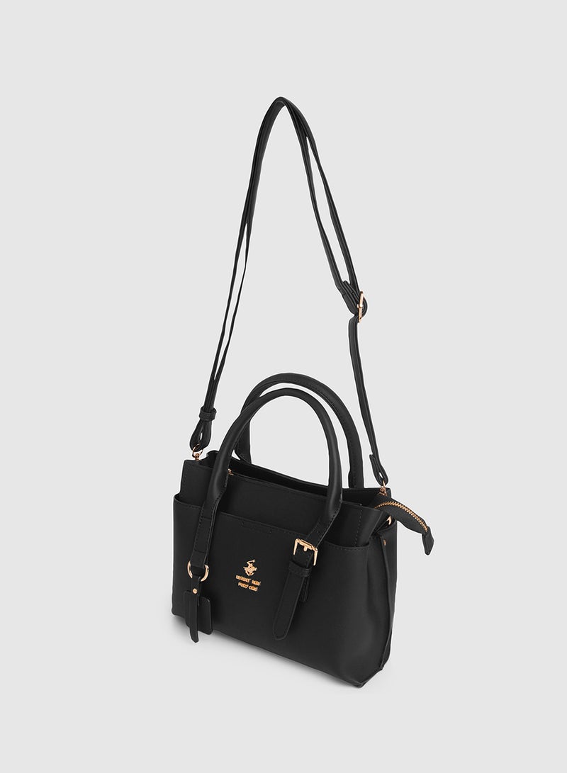 BEVERLY HILLS POLO CLUB Textured Satchel Bag - Image 4
