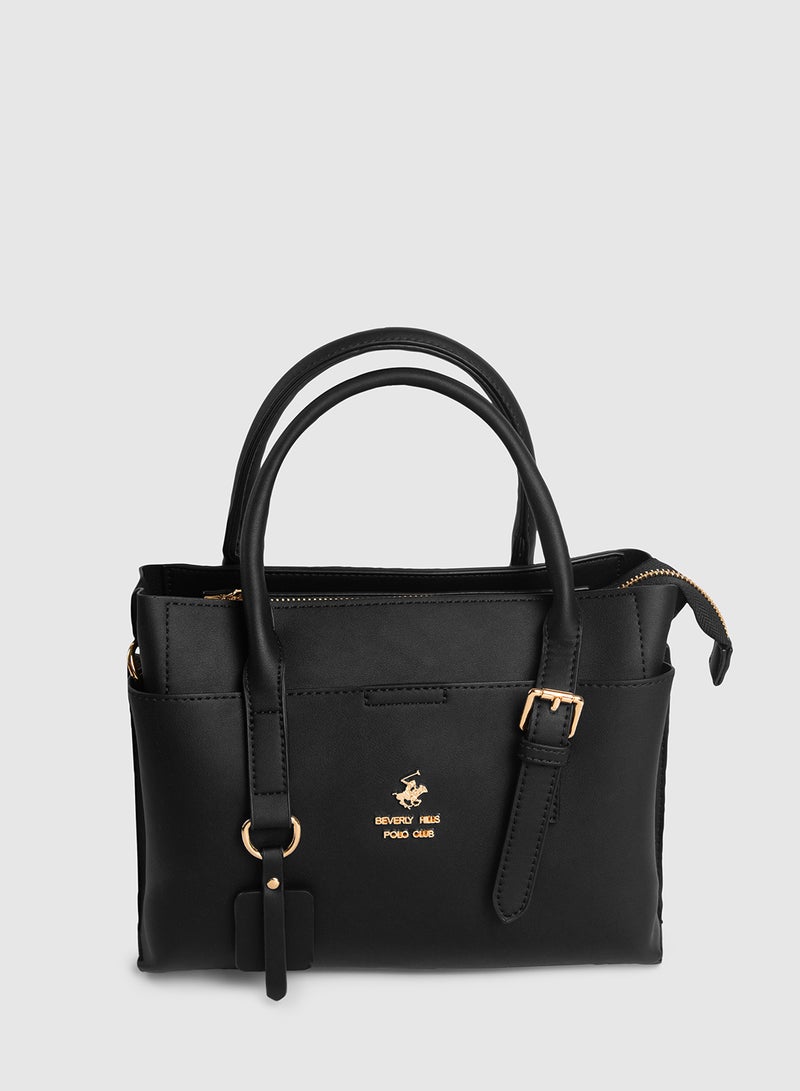 BEVERLY HILLS POLO CLUB Textured Satchel Bag - Image 1