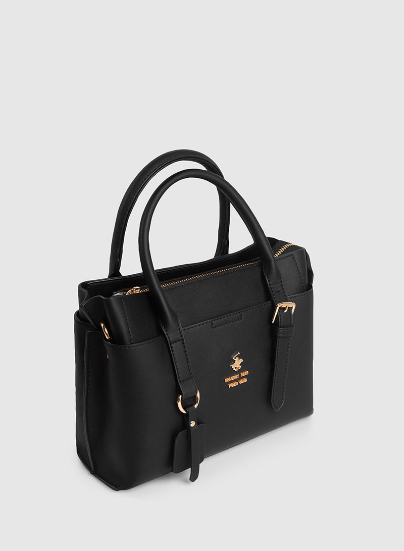 BEVERLY HILLS POLO CLUB Textured Satchel Bag - Image 3