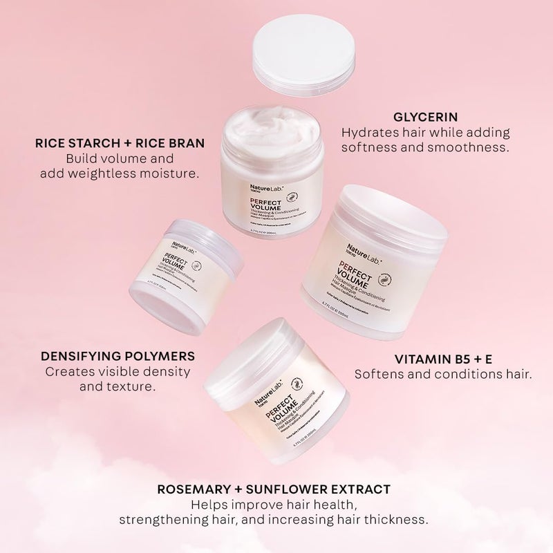 NatureLab. TOKYO NatureLab.TOKYO Perfect Volume Thickening & Conditioning Hair Masque | Hydrate Hair While Adding Softness & Smoothness | 6.7 Fl Oz - Image 2