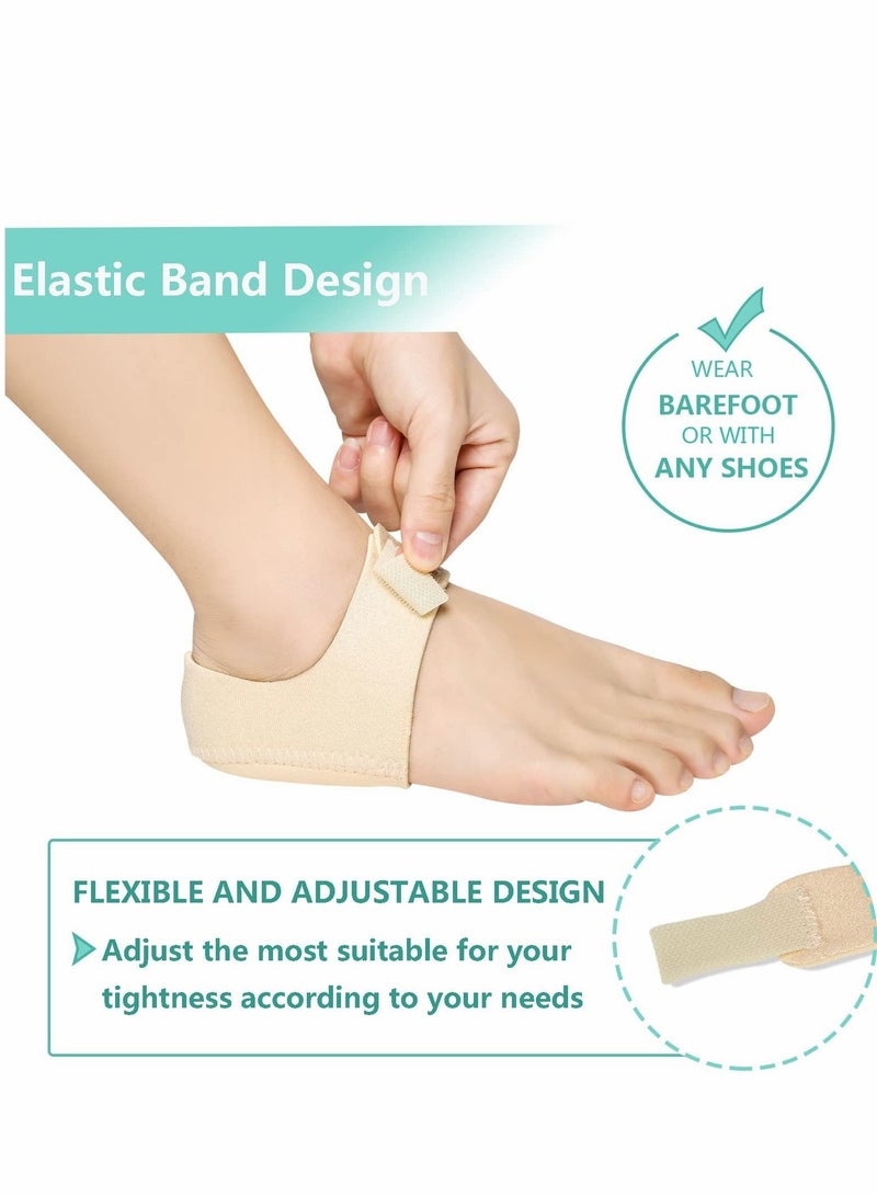 SYOSI Heel Protectors, Gel Heel Cups, Heel Cushion Support for Plantar Fasciitis, Heel Pain, Heel Pads Great for Aching Feet,Tendinitis, Bone spur, Cracked Heel Repair, for Men & Women (4 PCS) - Image 4