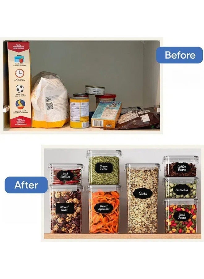 FPC 24-Pack Airtight Food Storage Containers with Lids - BPA-Free Kitchen Canisters for Cereal, Rice, Flour & Oats - Includes Measuring Spoon, Marker, and 24 Labels for Effortless Kitchen Organization!  - Image 4