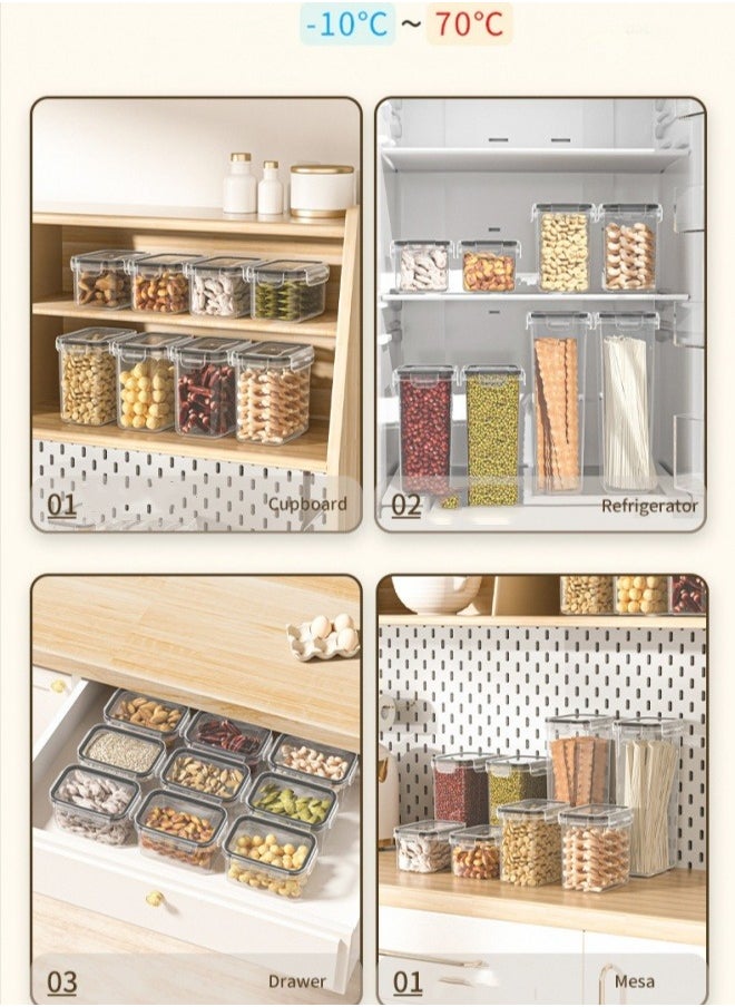 FPC 24-Pack Airtight Food Storage Containers with Lids - BPA-Free Kitchen Canisters for Cereal, Rice, Flour & Oats - Includes Measuring Spoon, Marker, and 24 Labels for Effortless Kitchen Organization!  - Image 2