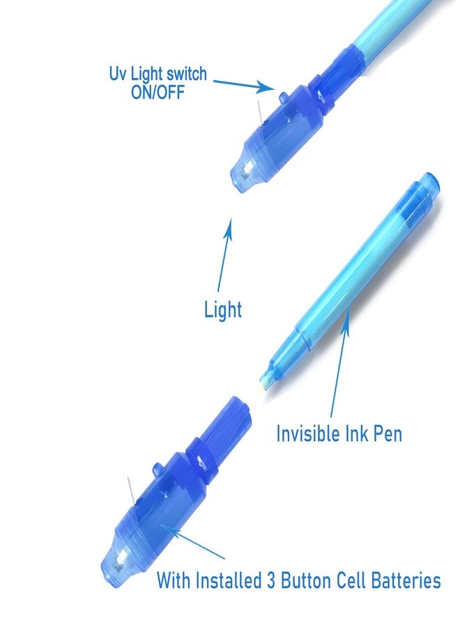 SCStyle Invisible Ink Pen 10Pcs Latest Spy Pen with uv Light Magic Spy Marker Kid Pens for Secret Message and Birthday Party,Writing Secret Message for Easter Day Halloween Christmas Party Bag Gift - Image 4