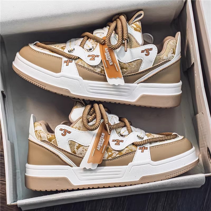 أحذية رجال عابرة للحدود موضة ربيع علامة تجارية عالية الجودة أحذية قماشية عصرية متعددة الاستخدامات ذات نعل سميك وزيادة في عرض الحذاء - Image 5