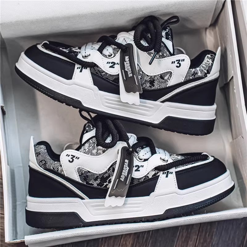 أحذية رجال عابرة للحدود موضة ربيع علامة تجارية عالية الجودة أحذية قماشية عصرية متعددة الاستخدامات ذات نعل سميك وزيادة في عرض الحذاء - Image 1