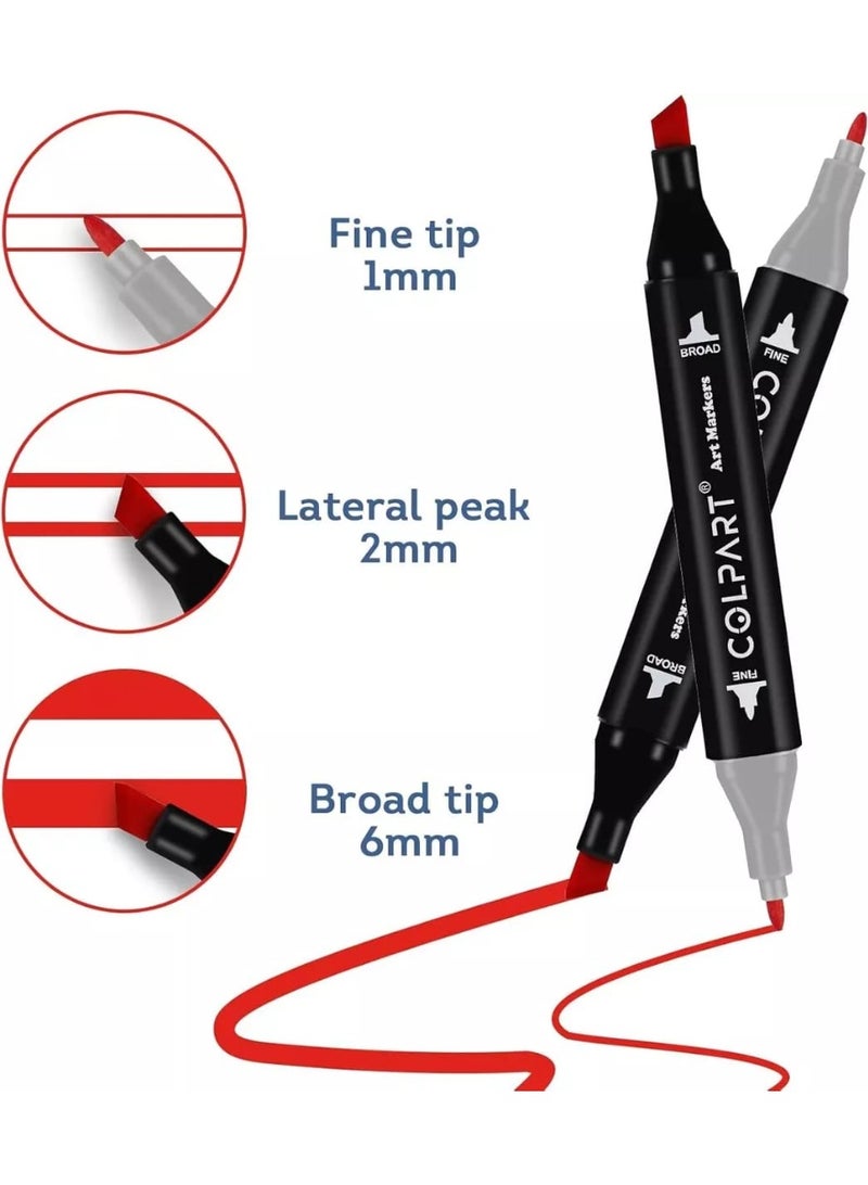 Dual-Tip Alcohol Marker Set – 120 Colors - Image 4