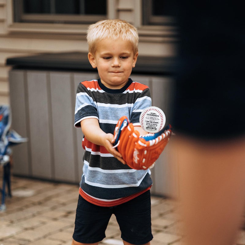 SYNGUCK Personalized Baseball Gift For Grandson From Grandparents - Heartfelt Grandparents To Grandson Baseball With Inspirational Message - Perfect Birthday  Christmas  Graduation Gift For Teenage Boys Youth - Image 5