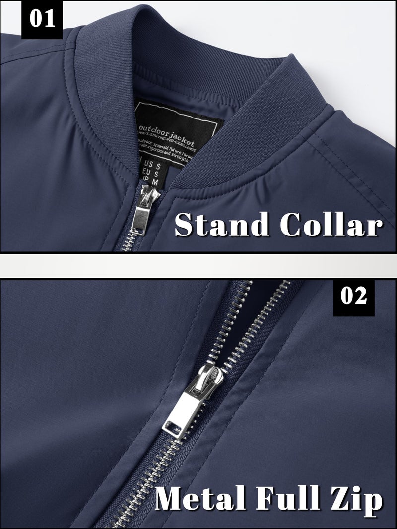 TACVASEN Jacket for Men Bomber Jacket Lightweight Men's Jackets Lightweight Mens Windproof Jacket Men Lightweight Coats Varsity Jacket Men - Image 5