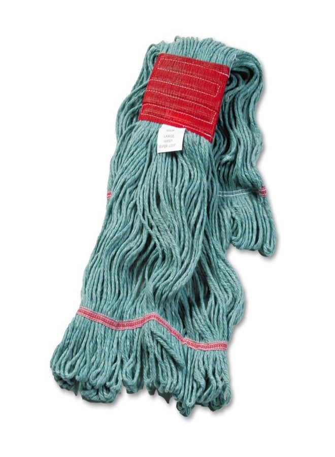 Boardwalk 503GNEA Super Loop Wet Mop Head, Cotton/Synthetic, Large Size, Green - Image 1