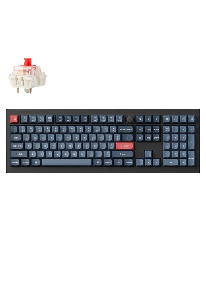 V6 Max Swappable RGB Backlight Red Switch Keyboard- Knob Version - pzsku/ZA1EC69BB07C237DC564BZ/45/_/1730902905/1c918a0b-6619-48f6-99cc-3a7b6b57ced4