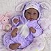 Aori Black Baby Dolls Realistic17inch Lifelike Soft Body Baby Girl That Look Real with Feeding Kit Included Ideal Gift for Kids Birthday Pretend Play - Image 2