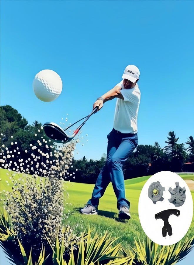 Bepisof 30Pcs Golf Spikes Golf Shoe Spikes Replacements with 1 Cleats Spanner, Spikes Replacement Golf Cleats for Any Shoe,for Cricket Shoe Player - Image 3