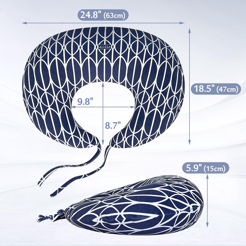 AOSSA BBL Pillow After Surgery Brazilian Butt Lift Pillow Post Surgery Recovery for Sitting Sleeping Driving Booty Butt Pillows for Women Lumbar Back Hip Cushion Seat Support Foam BBL Wedge Pillow - Image 4