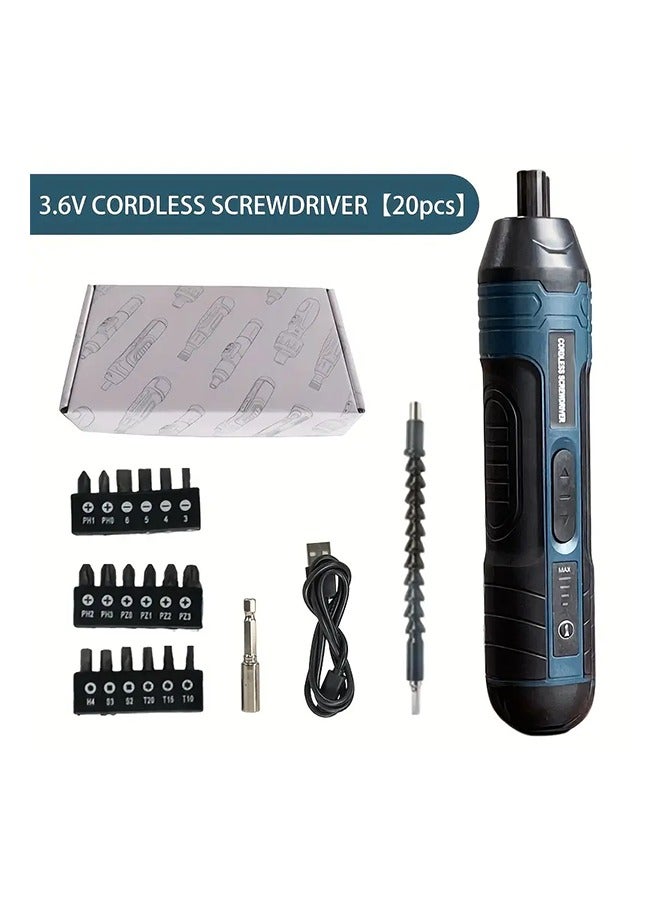3.6V lithium cordless screwdriver Cordless Electric Screwdriver Set Power Screwdriver 4 torque setting  - Image 1