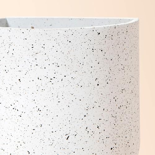 LA Jolie Muse Wall Hanging Planters for Indoor Plants，Hanging Flower Pots for Air Plants Succulent, Set of 2, 5.7L*4.1W*7H, Speckled White - Image 5