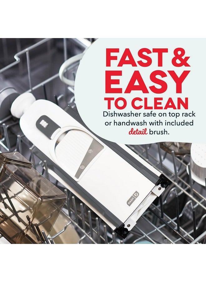 Dash DASH Safe Slice® Mandoline Slicer, Julienne + Dicer for Vegetables, Meal Prep & More with 30+ Presets & Thickness Adjuster - Grey  - Image 4