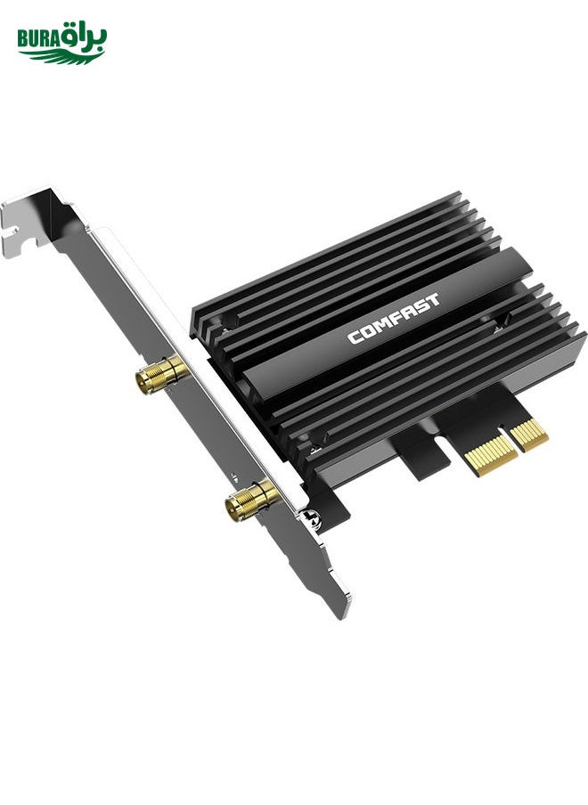 BURAQ COMFAST Gaming Game 3000Mbps Gigabit Dual-Frequency Wireless Desktop Computer PCIE Wireless Network Card, Coverage: AX200 PRO  - Image 5