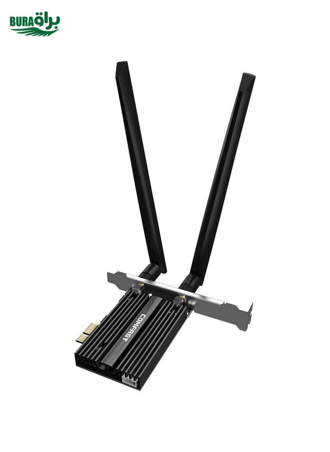 BURAQ COMFAST Gaming Game 3000Mbps Gigabit Dual-Frequency Wireless Desktop Computer PCIE Wireless Network Card, Coverage: AX200 PRO  - Image 4