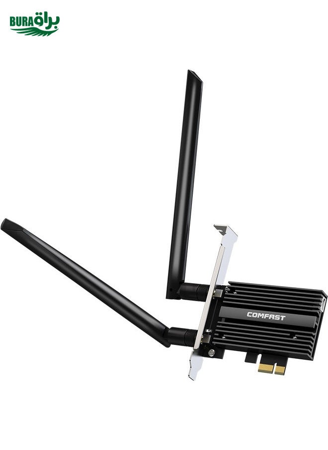 BURAQ COMFAST Gaming Game 3000Mbps Gigabit Dual-Frequency Wireless Desktop Computer PCIE Wireless Network Card, Coverage: AX200 PRO  - Image 3