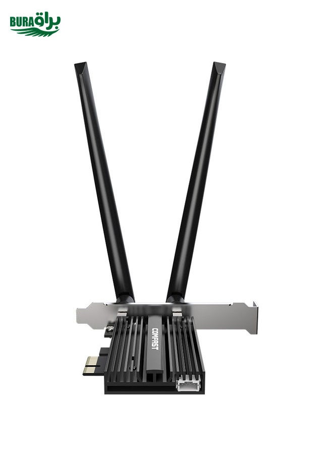 BURAQ COMFAST Gaming Game 3000Mbps Gigabit Dual-Frequency Wireless Desktop Computer PCIE Wireless Network Card, Coverage: AX200 PRO  - Image 2