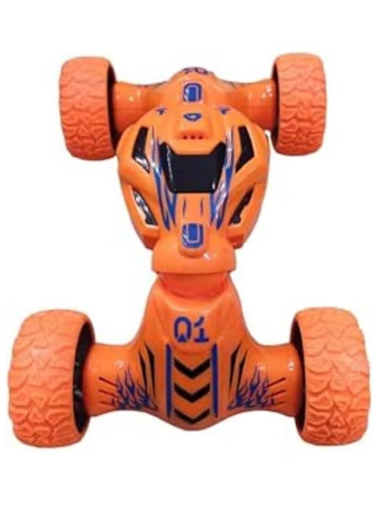 Pull Back Car Toy for Boys - Four Wheel Drive Off-Road Vehicle Inertial Drive, Gift for 3-6 Years Old Kids Orange