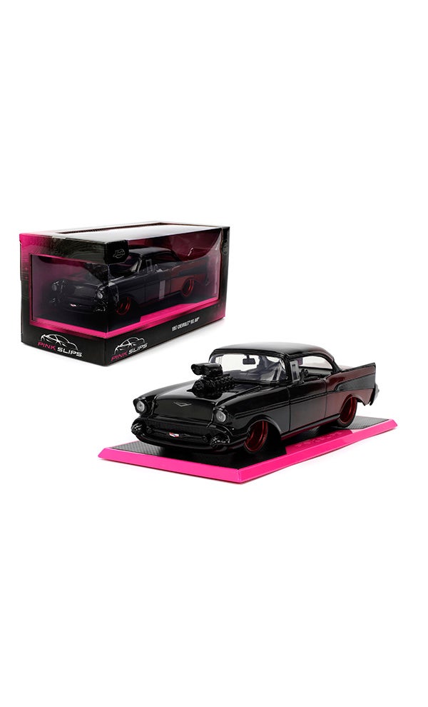JADA Pink Slips 1:24 - 1957 Chevrolet Bel Air, Die-Cast Car with Base, Toys for Kids and Adults - Image 1