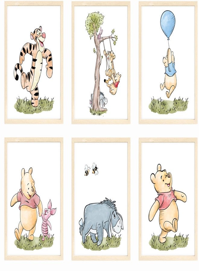 Nistio® Winnie the Pooh Posters, Winnie the PoohKids Wall Art, WoodlandNursery Art Prints for Boys and Girls, Adorable Posters for Baby Room, Unframed Set of 6 (8x10) - Image 1