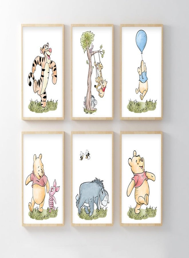 Nistio® Winnie the Pooh Posters, Winnie the PoohKids Wall Art, WoodlandNursery Art Prints for Boys and Girls, Adorable Posters for Baby Room, Unframed Set of 6 (8x10) - Image 4