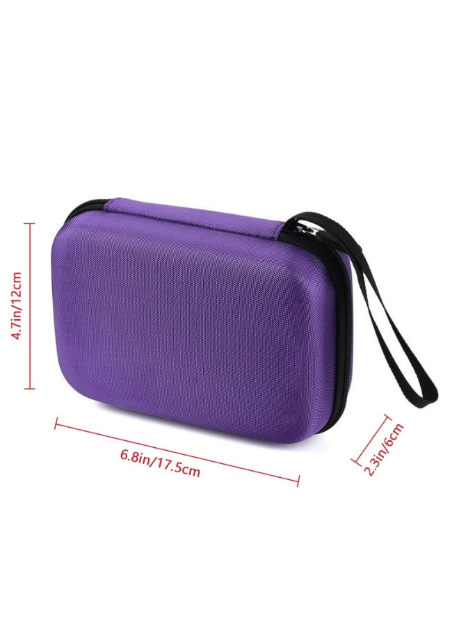 12 Bottles Hard Shell Essential Oil Carrying Case , (Can hold 5ml, 10ml, &10ml Rollers) for Essential Oils Bottle(Purple)  - Image 2