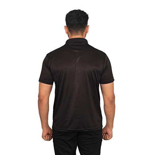 Vector X VRS-018-M Polyester Polo T-Shirts Medium (Black-White) - Image 3