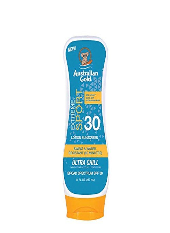 Australian Gold Extreme Sport Sunscreen Lotion Spf 30, 8 Ounce | Broad Spectrum | Sweat & Water Resistant | Non-Greasy | Oxybenzone Free | Cruelty Free - Image 1