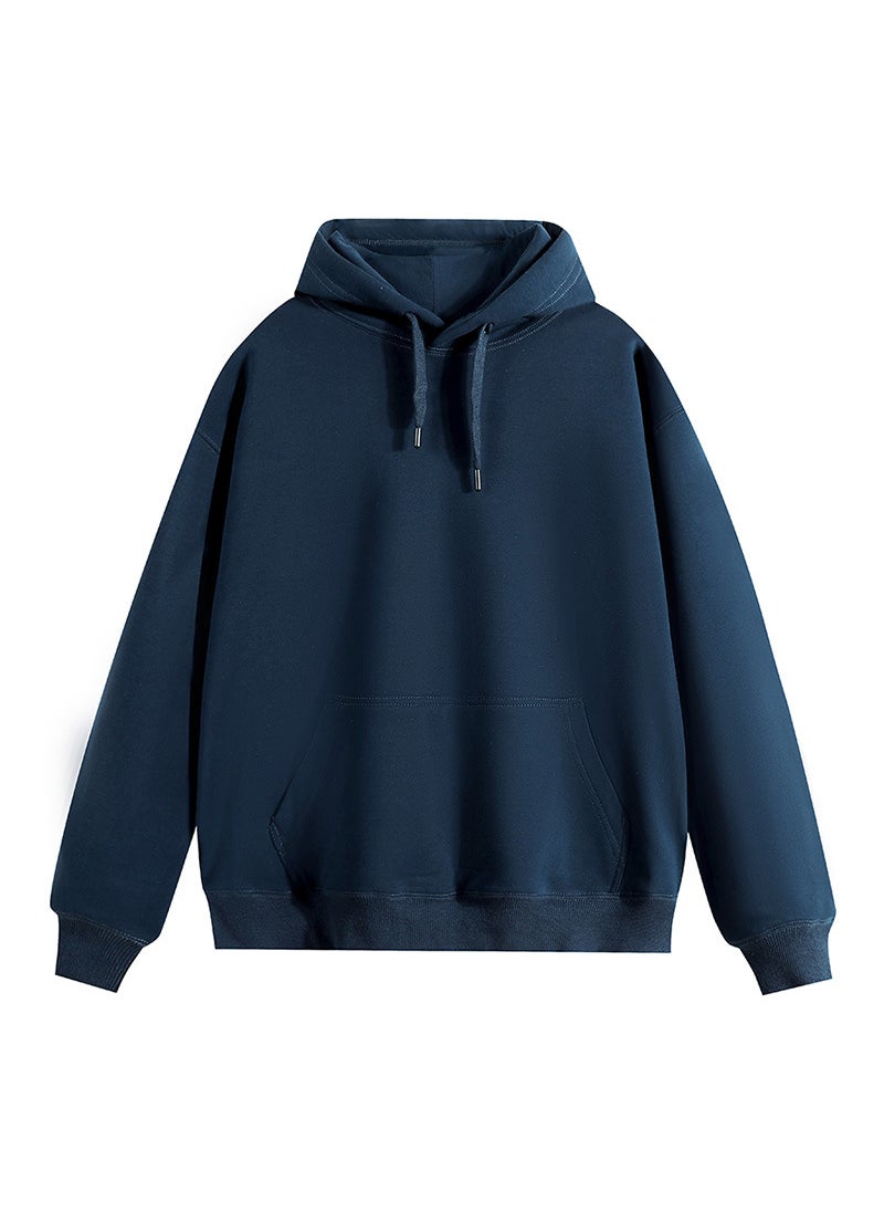 Generic - 600g Heavyweight Silver Fox Fleece Hoodie Unisex Autumn Winter Love Sweatshirt Jacket Mustard Green-Turtleneck - Image 1
