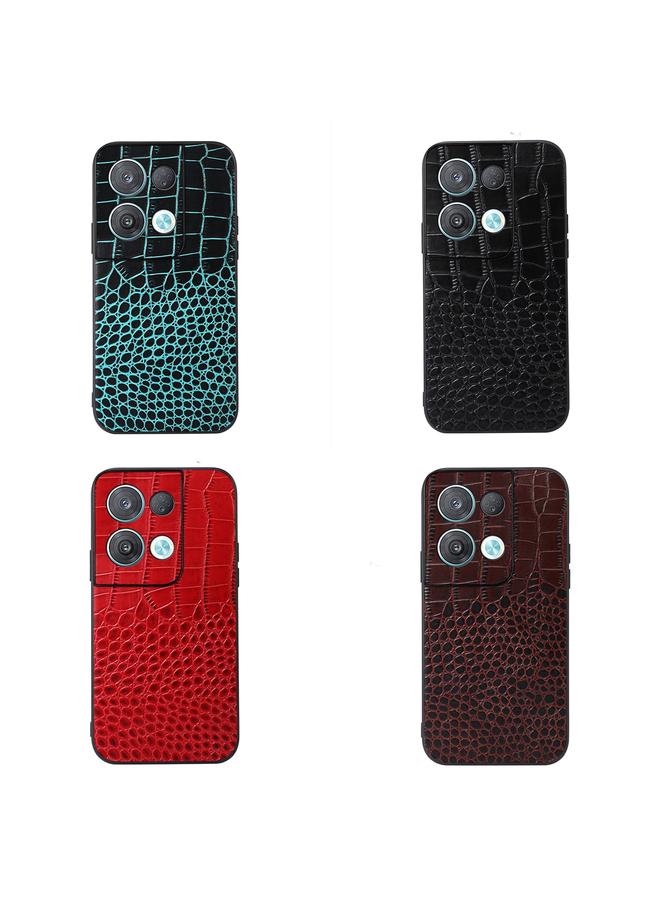 S-TOP Case For OPPO Reno8 Pro 5G China Crocodile Top Layer Cowhide Leather Phone Case - Image 3