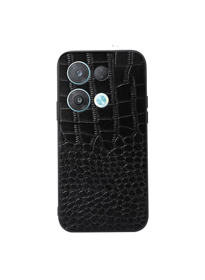 S-TOP Case For OPPO Reno8 Pro 5G China Crocodile Top Layer Cowhide Leather Phone Case - Image 1